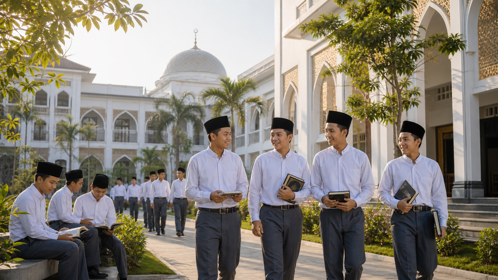Suasana belajar di Pondok Pesantren Modern Lazwan